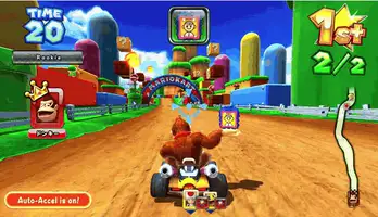 Mario Kart Arcade GP DX, recompiled: the last lap of a race, finishing first