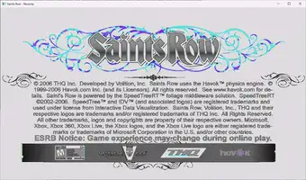 Saints Row Logo Screen