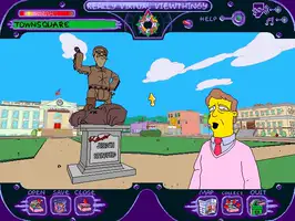 Town Square, recompiled: Troy McClure's welcome, the Really Virtual Viewthingy around it